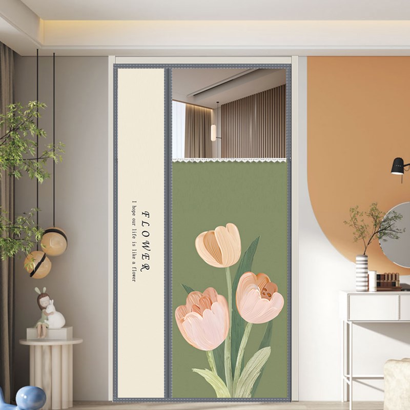 夏天保温防风空调门帘隔断帘防冷气磁吸隔热门帘厨房隔油烟挡风帘