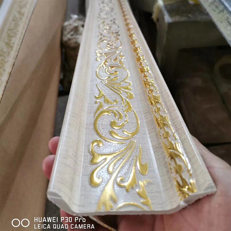 石膏线条吊d顶线PVC顶角线装饰条非自粘棚角线墙角天花板阴角线灯