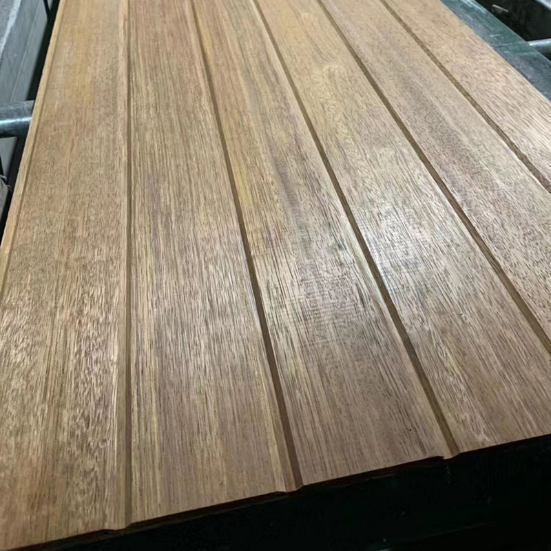 户外实木墙裙阳台桑拿板吊顶扣板墙面室内护墙装饰板印尼菠萝格