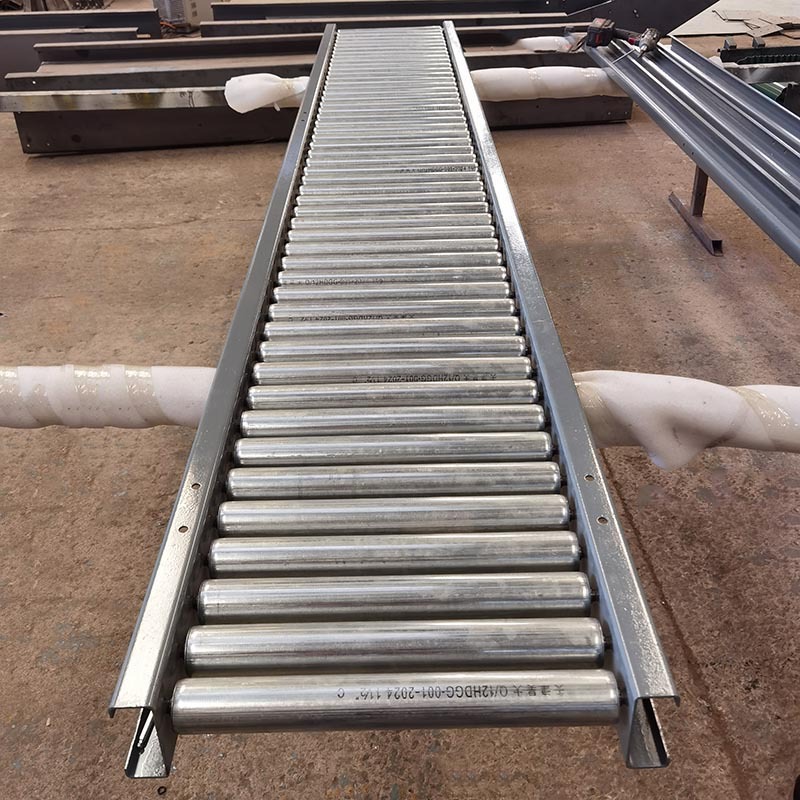 托盘运输滚筒线 顶升转向滚筒输送机 不锈钢动力辊轴组成