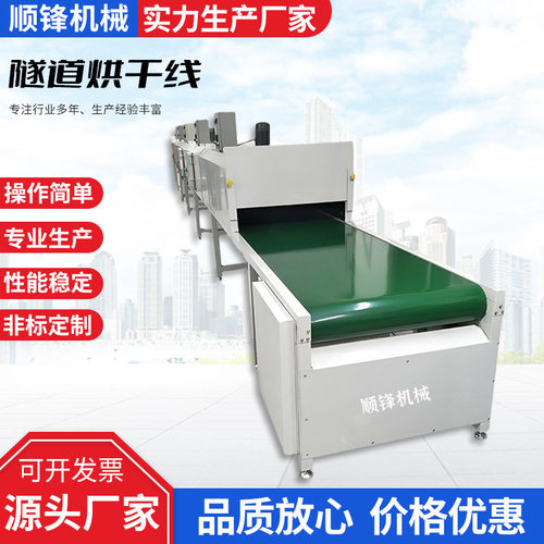 江苏隧道炉喷油线PVC丝印喷漆线五金焗油烤漆拉通过式烤箱输送机