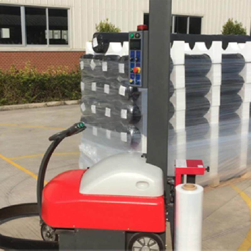 自走式缠膜机 全自动识别托盘货物高度拉伸缠绕 可移动缠膜机