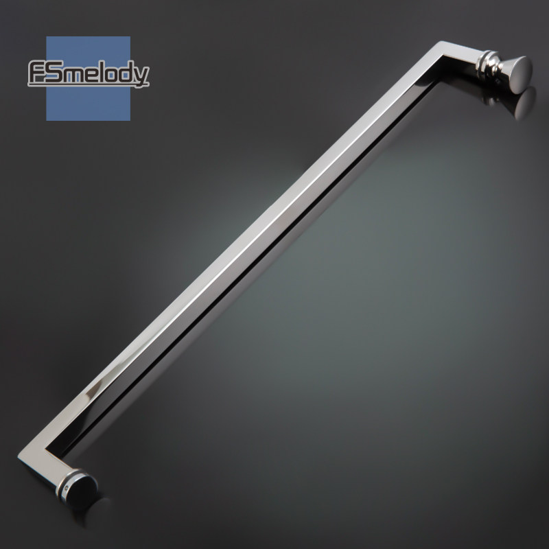 H007LR-D淋浴房隔断对开门拉手玻璃移门把手30S4不锈钢方管推拉门