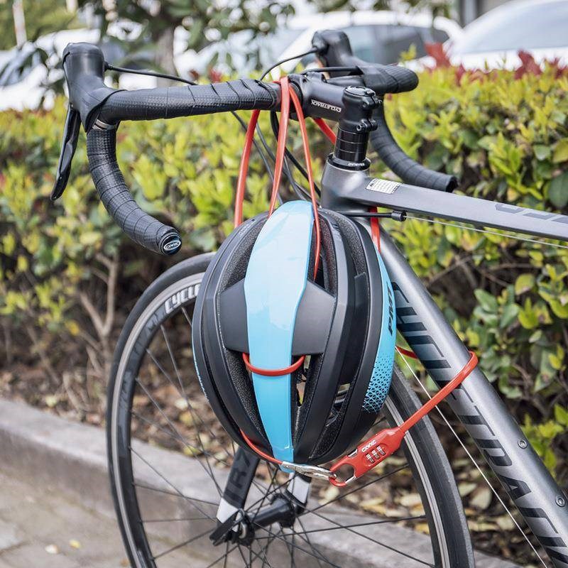 CXWXC自行车锁密码锁防盗山地车钢缆锁钢丝锁骑行头盔锁条形锁