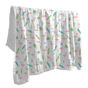 婴儿盖毯宝宝盖被毛巾被子u儿童毛毯幼儿园空调被纱布盖毯春夏秋