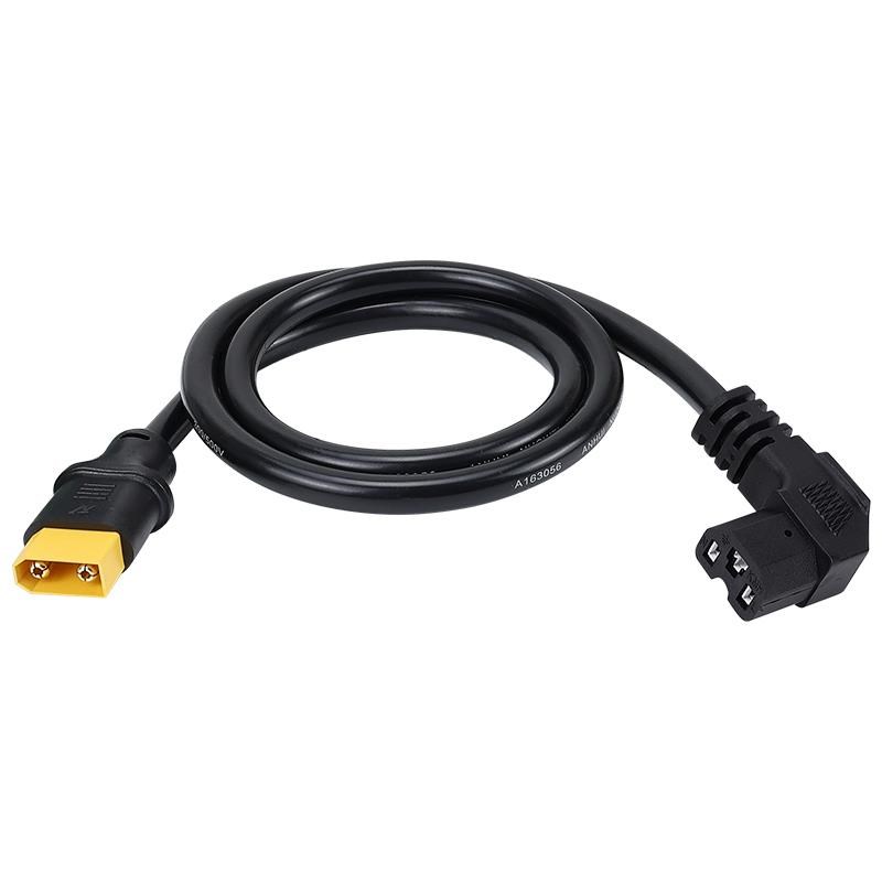 电动车锂电池品字形弯头转XT90/XT60公母插头 大电流充电器转换线