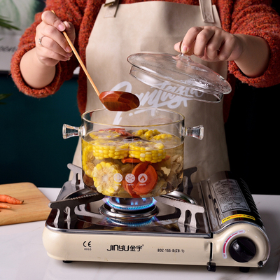 碗韩版ins 风玻璃泡面碗带盖双耳汤碗大号面碗家用耐热器皿可明火