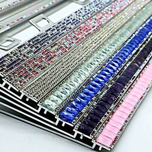 新能源镶钻车牌架包邮汽车车牌架 新交规带钻牌照架牌照框 牌照托