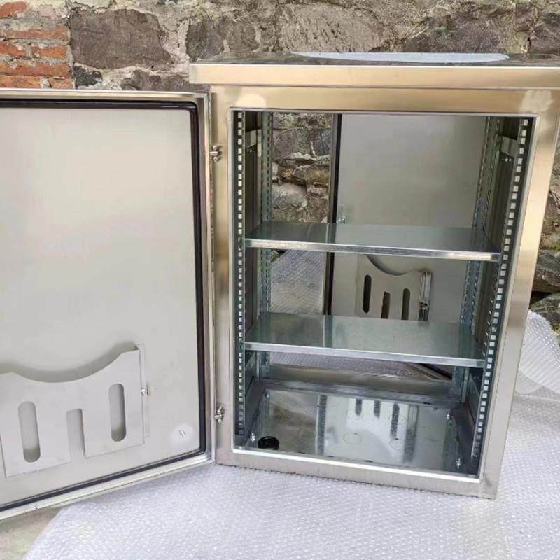 户外防不锈钢网络防机柜落地500*400*室外水监雨设备箱功放交换控