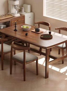餐桌小餐户家用现代简闲约餐桌椅休快厅CYG桌椅组型合饭桌长方形