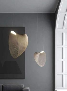 创草帽线型吊灯现代极JYJ6438简香设计日式诧寂风线形异形师木艺