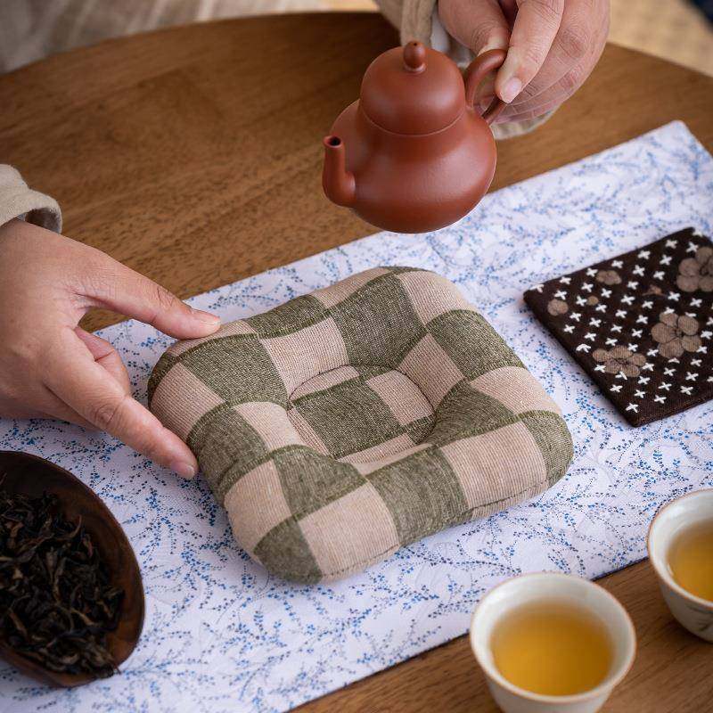 缠枝茶席布艺新壶垫简约中式盖碗托加厚绒棉隔防烫ZH84276热子茶,餐饮具,整套茶具,淘宝优惠券,粉丝福利购,淘宝优惠卷