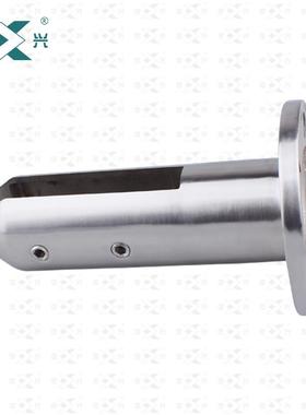 304不锈UNW钢泳池玻璃夹楼梯配扶手免打孔X落地固定底座件20