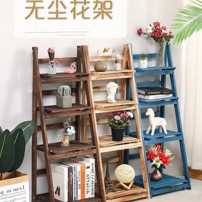 折叠纳伸缩阳架多肉植物收架置F985T99M物架实花木植物架复古架台