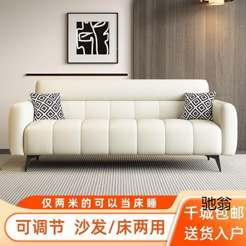 极简室沙轻发小型出租屋户简约折叠沙发双人奢办公VCX布艺折叠沙