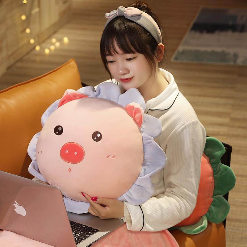 天台悦先新款抱毯车枕被子用子办公室午睡车两载用车上客厅沙ltao