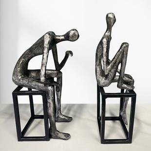 思考者沉思者0人艺术雕塑摆设树脂家摆装饰品书房书架桌物居面件