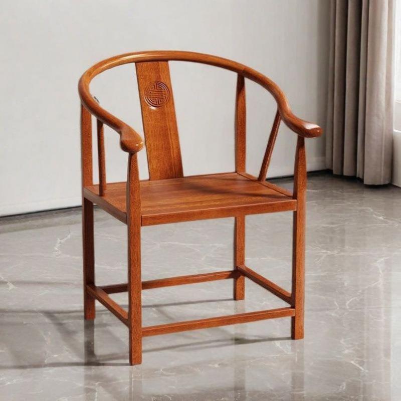 实木圈椅3343新中式椅喝茶家用饭风店茶酒围店楼茶桌餐椅主人椅古