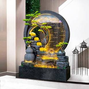 葫芦水生QSO财喷泉摆件环水流客厅办公循室假山风水轮幕落地景观