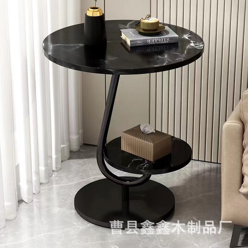 欧式床边桌阳台圆形小茶几民宿边几沙发桌家用客厅简约创意茶几桌