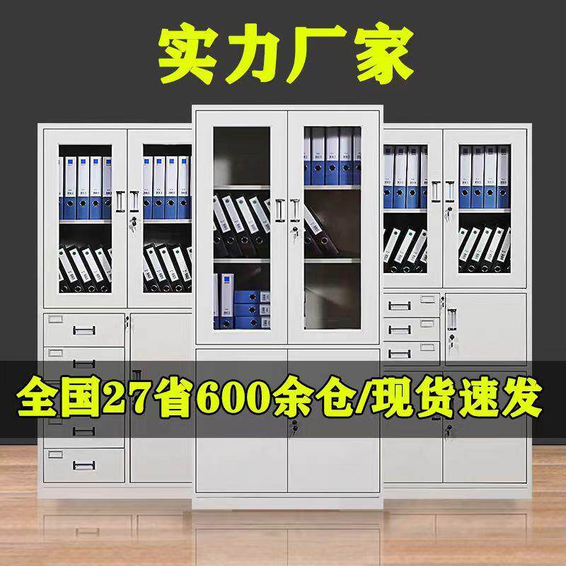钢制加办公文件柜资料柜档柜凭证案柜厚员工带锁更柜CAR矮柜家衣