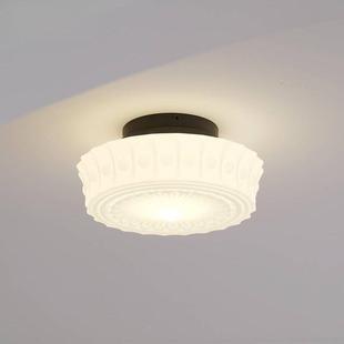 法式 复红古玻璃A5225顶吸灯网民宿酒店奶油风洋房过道厅餐吧台卧