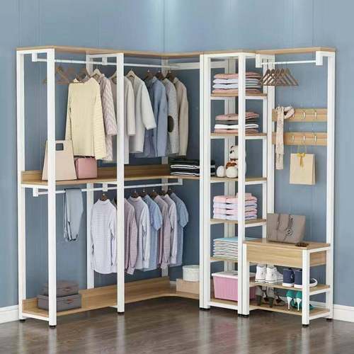 合BWK衣柜家用衣帽间转挂衣组架落地酒店寓衣帽架出租屋儿角童公
