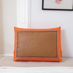 新款席竹节麻布藤靠床头沙发休RGV闲办公室大背榻榻垫米椅枕腰靠