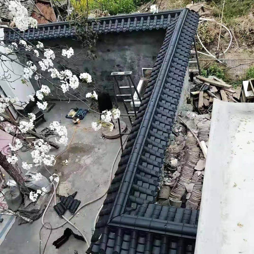 专业供玻璃仿古瓦厂家阻燃玻璃XFN钢瓦檐口钢瓦琉璃瓦价格实提惠