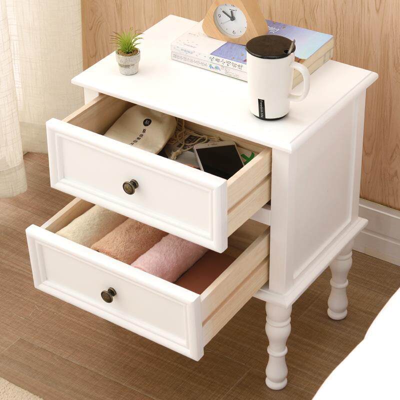 全实床头柜简约现代卧室迷你小型白色木3LK0988简5/4m0/45c易美式