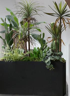 植仿真绿植景花槽花隔断摆件商业街室造内外景观假物露营风16088
