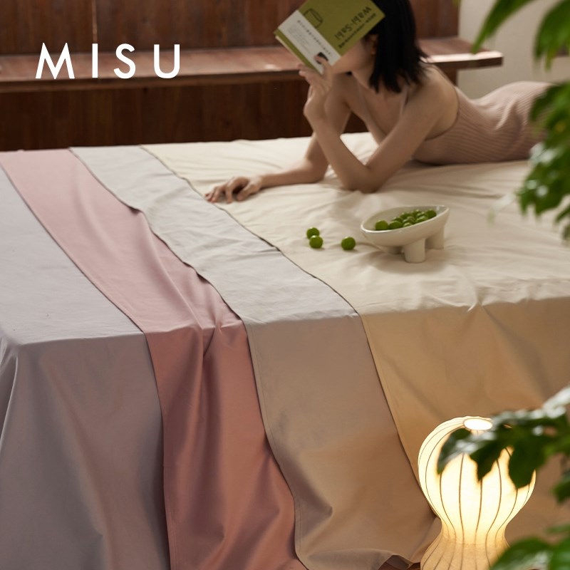 100s长绒棉纯棉磨毛床单单件被单三件套冬季学生宿舍单人双人保暖