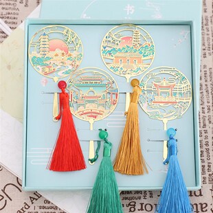 扬州瘦西湖东关街何园特色景点书签金属镂空旅游纪念品礼物定制刻