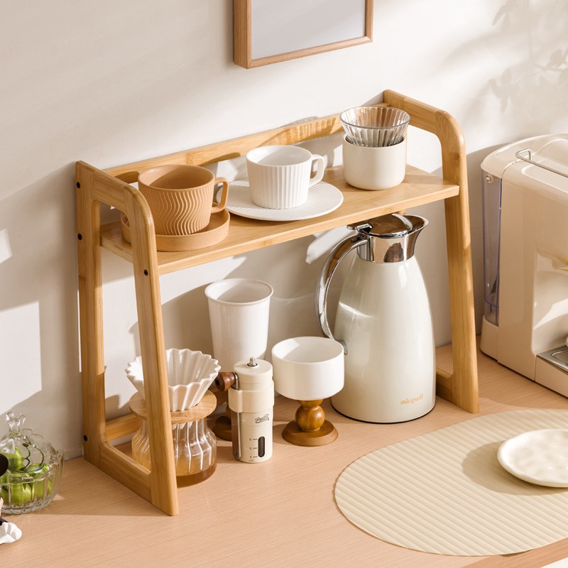杯架杯子收纳置物架咖啡角餐边柜厨房桌面茶具水杯水壶分层整理架