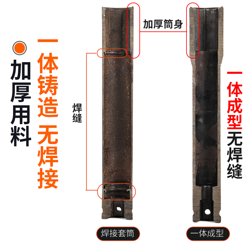 【一体成型e】电动扳手加强加长套筒头平口开口U型内六角套筒铝模