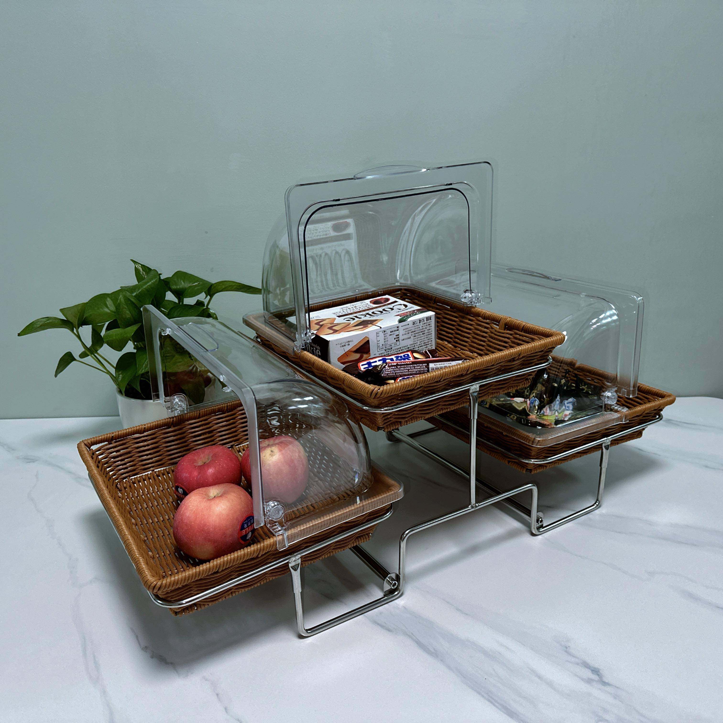 酒店时创意三层面包点水果带篮盖自助尚F7655TJS餐水果心盘多层食,餐饮具,果盆/果盘/果篮,淘宝优惠券,粉丝福利购,淘宝优惠卷