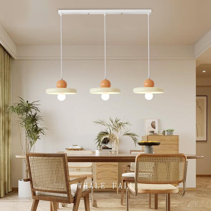 137法式飞碟餐厅厅灯极简红感餐风桌灯网吧台饭厅吊灯奶油餐吊灯