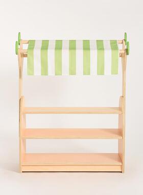 儿实木售台卖柜早教中心托童班HKI货架幼园区域柜贩卖柜儿收纳整