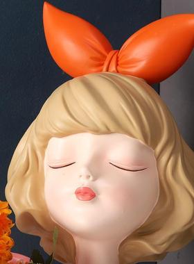 工厂蝴蝶女捧花摆孩件干家花插165花器居现代酒电视柜柜装饰品