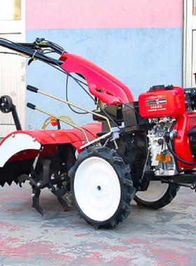 大直连四驱旋多机桃功能耕田松土机NQQ农园用十耕二马力旋地机