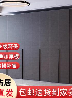 Yl柜家用卧室1.8M衣M厚实木a颗粒板组合柜小30户型衣灰色玻璃门大