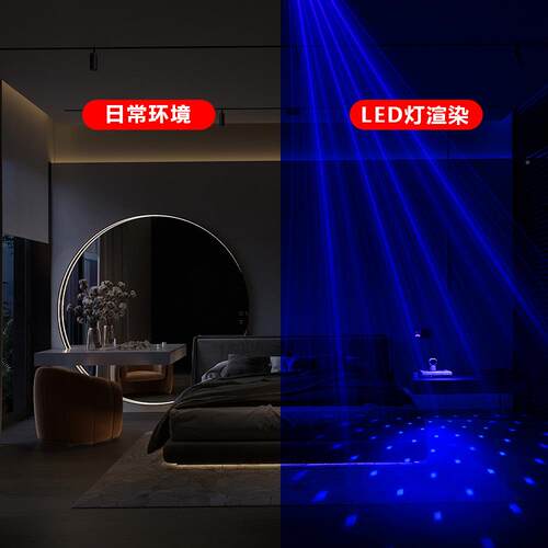 25年新品双围魔球L64092ED海氛洋舞台灯七彩旋转彩灯酒吧迪斯k科