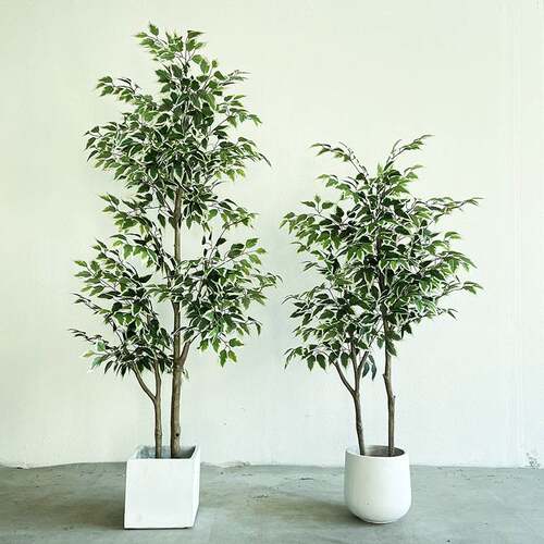 仿真假绿植植物景观造景仿真树假树装饰室内楼梯下拐角造景组合榕