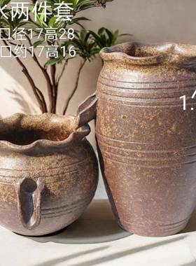 法生态缸古可养鱼流水循环水造景布庭院鱼池缸布置CCE瀑摆件无孔