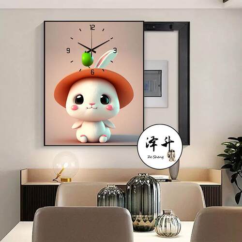 电表箱装饰画兔飞猛弱电挂箱配电箱遮挡进画电0719-2画闸箱壁电源