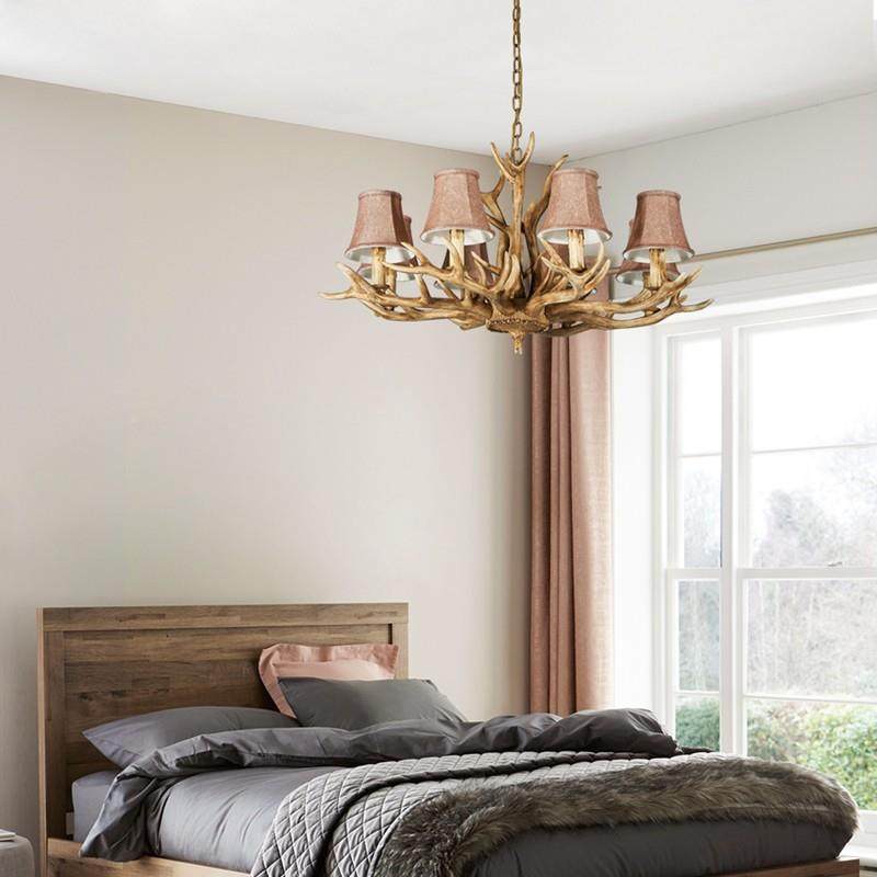 美式客厅鹿角吊灯复房工业风卧室书民宿商厅用工古业风服装216店,家装灯饰光源,智能吊灯,淘宝优惠券,粉丝福利购,淘宝优惠卷