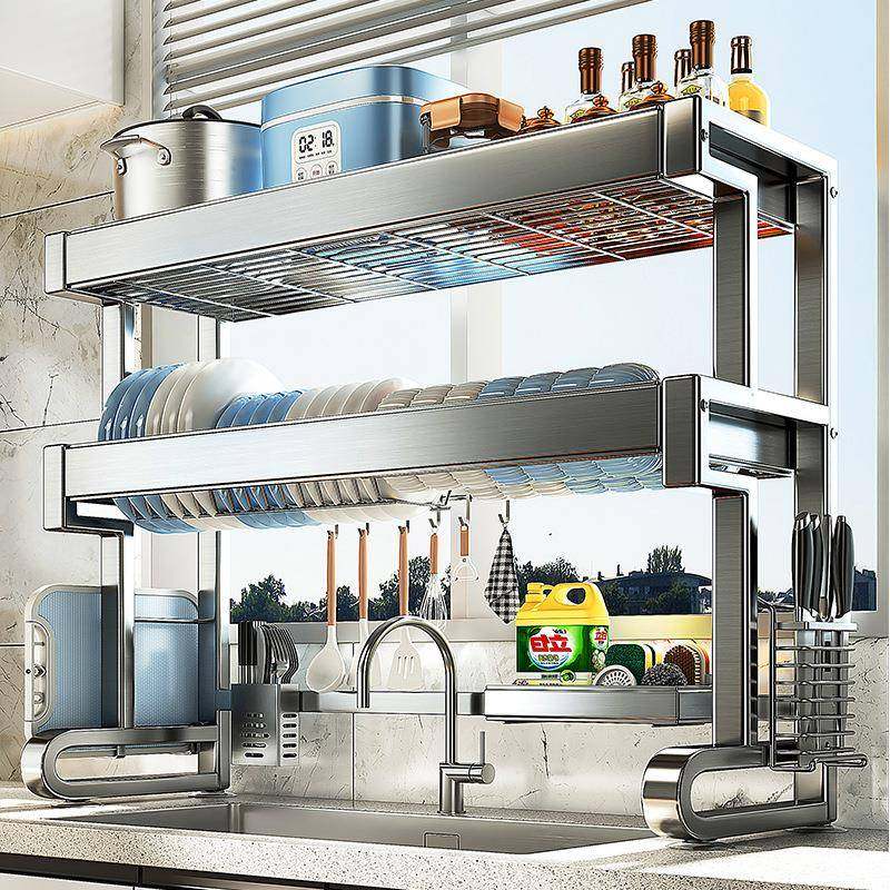 304不锈钢房水槽架水厨置物多功能碗盘收纳架洗碗槽槽碗碟筷子沥,厨房/烹饪用具,抹布架/厨房清洁收纳架,淘宝优惠券,粉丝福利购,淘宝优惠卷