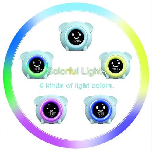 跨境唤创意卡童JS2716通狗儿睡眠学生卧室床头电子带台钟LED灯醒
