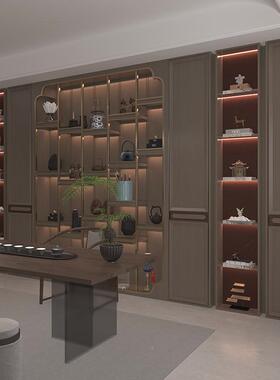 制经餐理室老板背景柜书柜边简储物柜一体办公VXU室公司约现代全