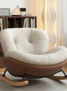 蜗牛摇椅阳台休闲椅客厅人沙发轻奢摇椅懒躺单椅成HIU55摇人家用人沙发